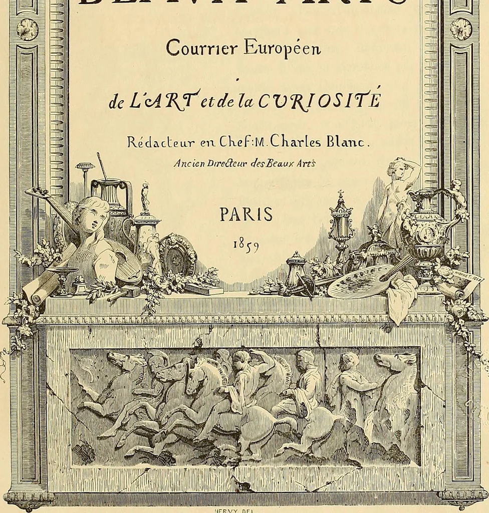 An illustration from Gazette des beaux-arts, 1859, leaf 7