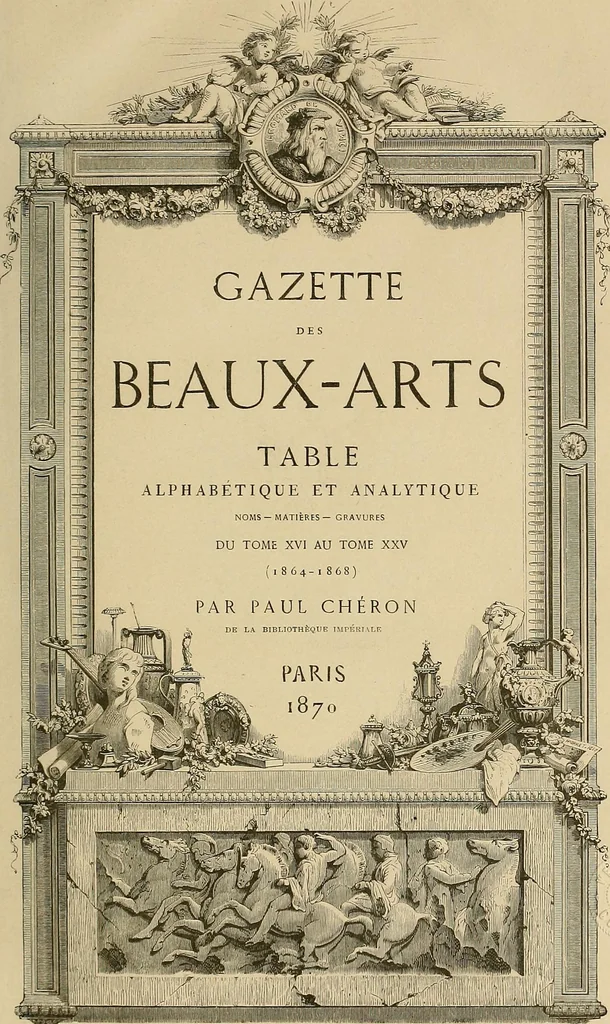 An illustration from Gazette des beaux-arts, 1859, leaf 8