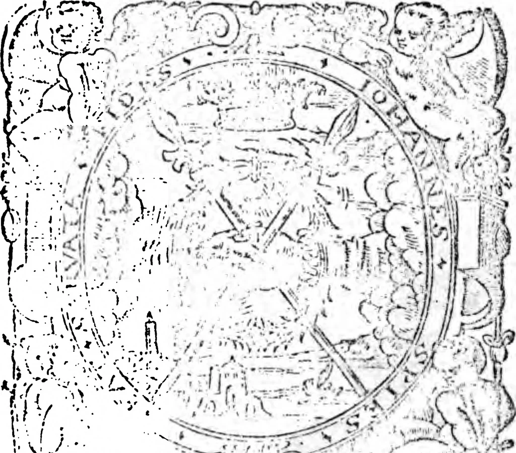 An illustration from Oratio funebris: de vita et obitu reverendissimi viri, pietate, doctrina, humanitateet ..., 1591, leaf 135