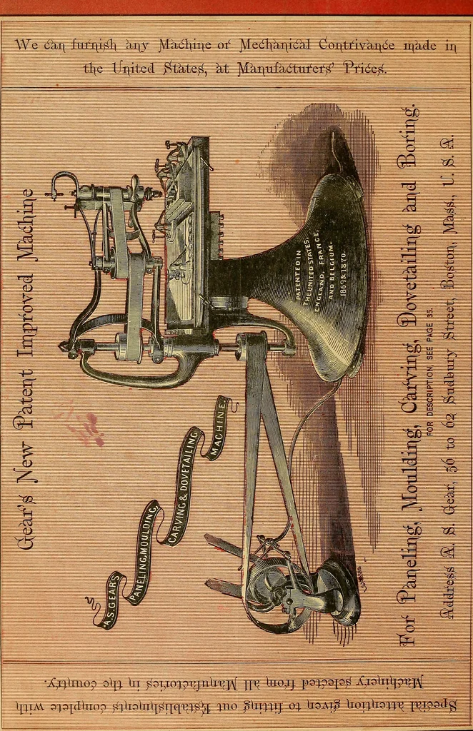 An illustration from Gear's illustrated catalogue of wood and iron working machinery, 1872, leaf 142