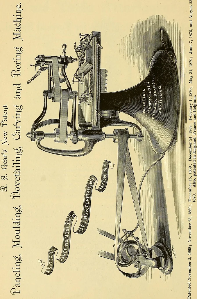 An illustration from Gear's illustrated catalogue of wood and iron working machinery, 1872, leaf 44
