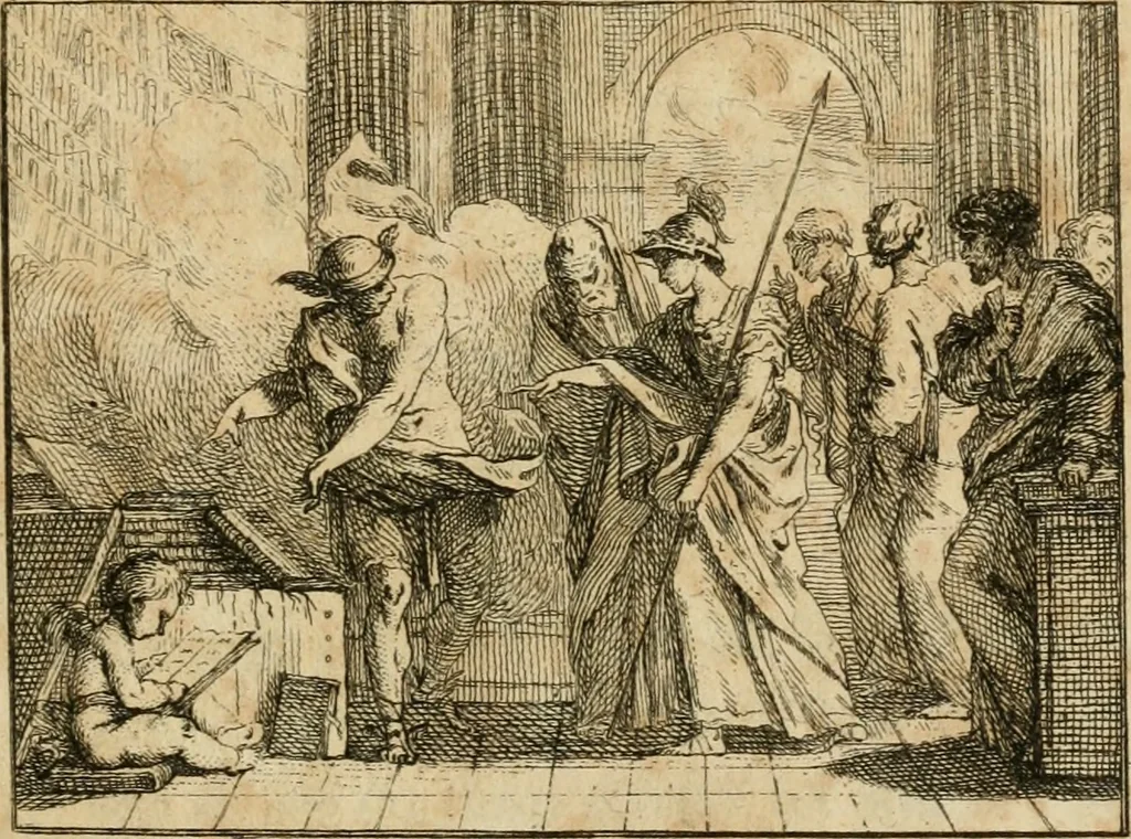 An illustration from Gedanken über die Nachahmung der griechischen Werke in der Malerey und Bildhauerkunst, 1756, leaf 110