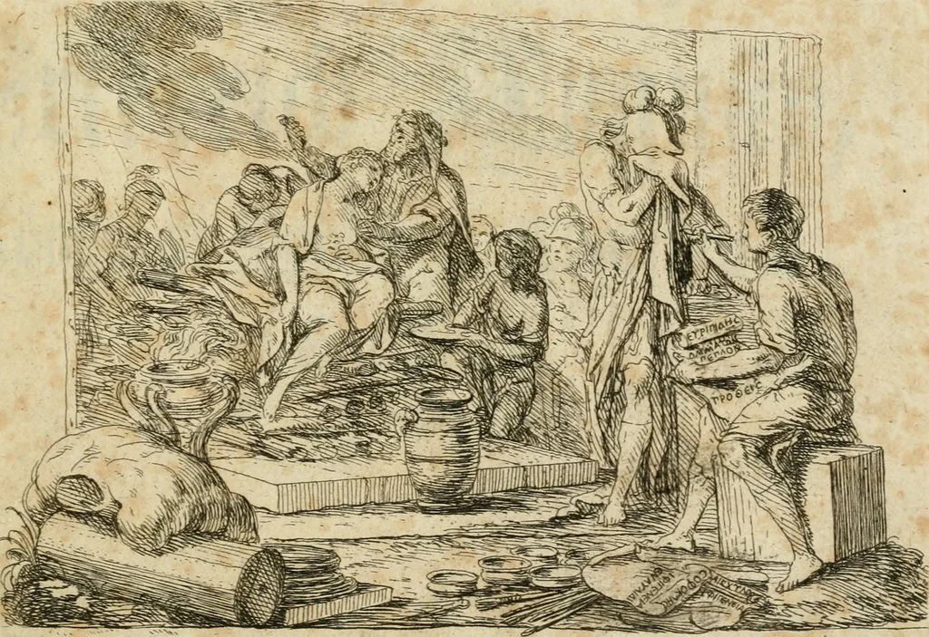 An illustration from Gedanken über die Nachahmung der griechischen Werke in der Malerey und Bildhauerkunst, 1756, leaf 4