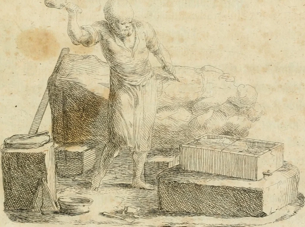 An illustration from Gedanken über die Nachahmung der griechischen Werke in der Malerey und Bildhauerkunst, 1756, leaf 56