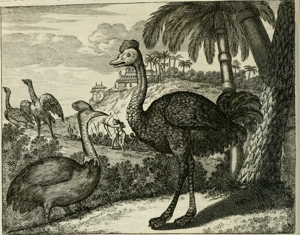 An illustration from Gedenkwaerdig bedryf der Nederlandsche Oost-Indische maetschappye, op de kuste en in het keizerrijk van Taising of Sina: behelzende het tweede gezandschap aen den onder-koning Singlamong en veldheer Taising Lipoui; door Jan van Kampen en Konstantyn Nobel. Vervolgt met een verhael van het voorgevallen des jaers zestien hondert drie ein vier en zestig, op de kust van Sina, en ontrent d'eilanden Tayowan, Formosa, Ay en Quemuy, onder 't gezag van Balthasar Bort: en het derde gezandschap aen Konchy, Tartarsche keizer van Sina en Oost-Tartarye: onder beleit van Zijne Ed. Pieter van Hoorn. Beneffens een beschryving van geheel Sina. Verciert doorgaens met verscheide kopere platen, 1670, leaf 83