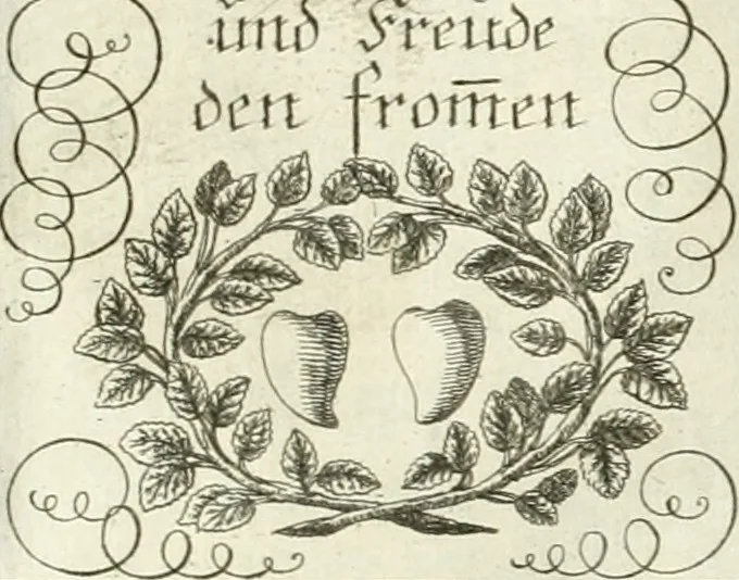 An illustration from Geistliche Herzens-Einbildungen inn zweihundert und fünfzig biblischen Figur-Sprüchen angedeutet : allen andächtige[n] Herze[n], u. der Tugent-Liebenden Jugent, zu einer Gottseligen Belustigung, auch denen Einfältigen, zu einer anmuthigen Vorstellung, unschweren Ergreiffung, und nuzlichen Fassung, auss allen canonischen Büchern der H. Schrifft ..., 1688, leaf 108