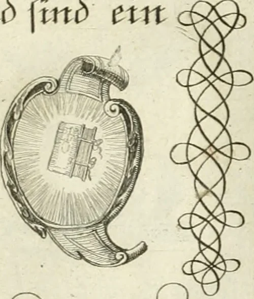 An illustration from Geistliche Herzens-Einbildungen inn zweihundert und fünfzig biblischen Figur-Sprüchen angedeutet : allen andächtige[n] Herze[n], u. der Tugent-Liebenden Jugent, zu einer Gottseligen Belustigung, auch denen Einfältigen, zu einer anmuthigen Vorstellung, unschweren Ergreiffung, und nuzlichen Fassung, auss allen canonischen Büchern der H. Schrifft ..., 1688, leaf 110