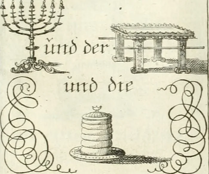 An illustration from Geistliche Herzens-Einbildungen inn zweihundert und fünfzig biblischen Figur-Sprüchen angedeutet : allen andächtige[n] Herze[n], u. der Tugent-Liebenden Jugent, zu einer Gottseligen Belustigung, auch denen Einfältigen, zu einer anmuthigen Vorstellung, unschweren Ergreiffung, und nuzlichen Fassung, auss allen canonischen Büchern der H. Schrifft ..., 1688, leaf 118