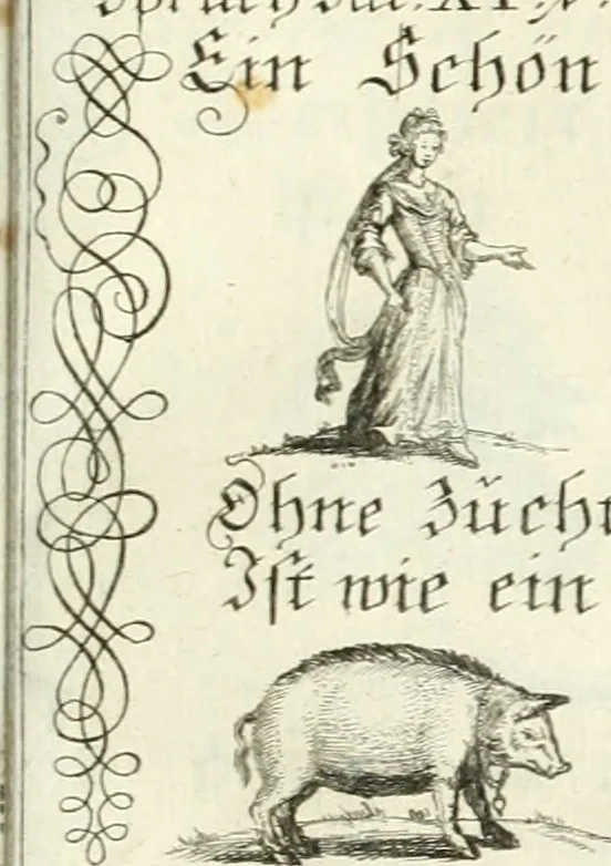 An illustration from Geistliche Herzens-Einbildungen inn zweihundert und fünfzig biblischen Figur-Sprüchen angedeutet : allen andächtige[n] Herze[n], u. der Tugent-Liebenden Jugent, zu einer Gottseligen Belustigung, auch denen Einfältigen, zu einer anmuthigen Vorstellung, unschweren Ergreiffung, und nuzlichen Fassung, auss allen canonischen Büchern der H. Schrifft ..., 1688, leaf 120