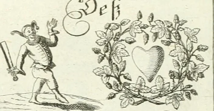 An illustration from Geistliche Herzens-Einbildungen inn zweihundert und fünfzig biblischen Figur-Sprüchen angedeutet : allen andächtige[n] Herze[n], u. der Tugent-Liebenden Jugent, zu einer Gottseligen Belustigung, auch denen Einfältigen, zu einer anmuthigen Vorstellung, unschweren Ergreiffung, und nuzlichen Fassung, auss allen canonischen Büchern der H. Schrifft ..., 1688, leaf 130