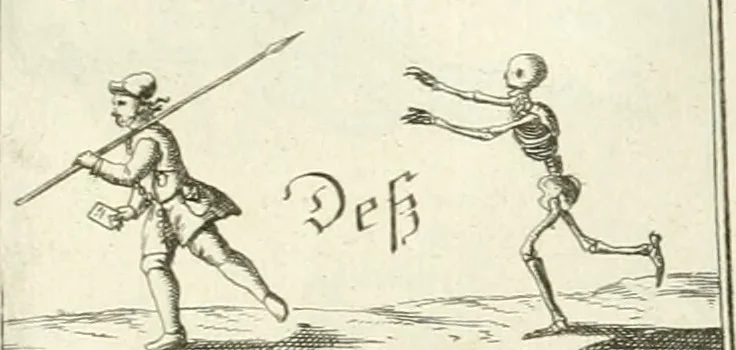 An illustration from Geistliche Herzens-Einbildungen inn zweihundert und fünfzig biblischen Figur-Sprüchen angedeutet : allen andächtige[n] Herze[n], u. der Tugent-Liebenden Jugent, zu einer Gottseligen Belustigung, auch denen Einfältigen, zu einer anmuthigen Vorstellung, unschweren Ergreiffung, und nuzlichen Fassung, auss allen canonischen Büchern der H. Schrifft ..., 1688, leaf 150