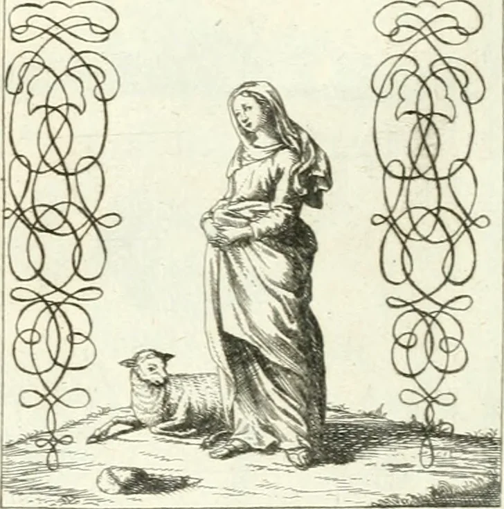 An illustration from Geistliche Herzens-Einbildungen inn zweihundert und fünfzig biblischen Figur-Sprüchen angedeutet : allen andächtige[n] Herze[n], u. der Tugent-Liebenden Jugent, zu einer Gottseligen Belustigung, auch denen Einfältigen, zu einer anmuthigen Vorstellung, unschweren Ergreiffung, und nuzlichen Fassung, auss allen canonischen Büchern der H. Schrifft ..., 1688, leaf 156