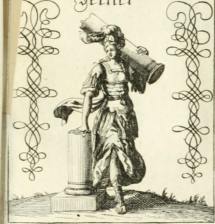 An illustration from Geistliche Herzens-Einbildungen inn zweihundert und fünfzig biblischen Figur-Sprüchen angedeutet : allen andächtige[n] Herze[n], u. der Tugent-Liebenden Jugent, zu einer Gottseligen Belustigung, auch denen Einfältigen, zu einer anmuthigen Vorstellung, unschweren Ergreiffung, und nuzlichen Fassung, auss allen canonischen Büchern der H. Schrifft ..., 1688, leaf 160