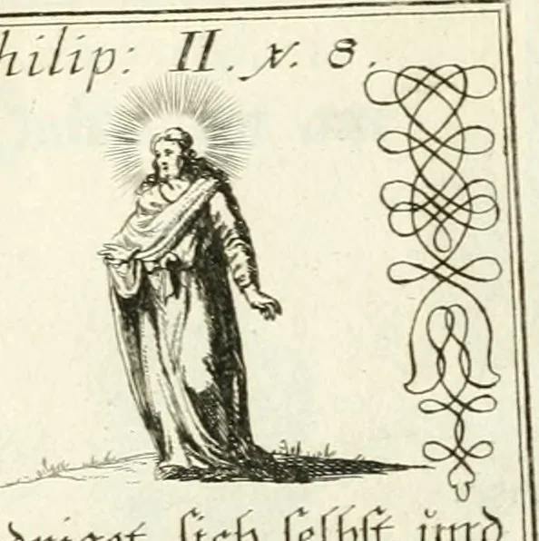 An illustration from Geistliche Herzens-Einbildungen inn zweihundert und fünfzig biblischen Figur-Sprüchen angedeutet : allen andächtige[n] Herze[n], u. der Tugent-Liebenden Jugent, zu einer Gottseligen Belustigung, auch denen Einfältigen, zu einer anmuthigen Vorstellung, unschweren Ergreiffung, und nuzlichen Fassung, auss allen canonischen Büchern der H. Schrifft ..., 1688, leaf 162