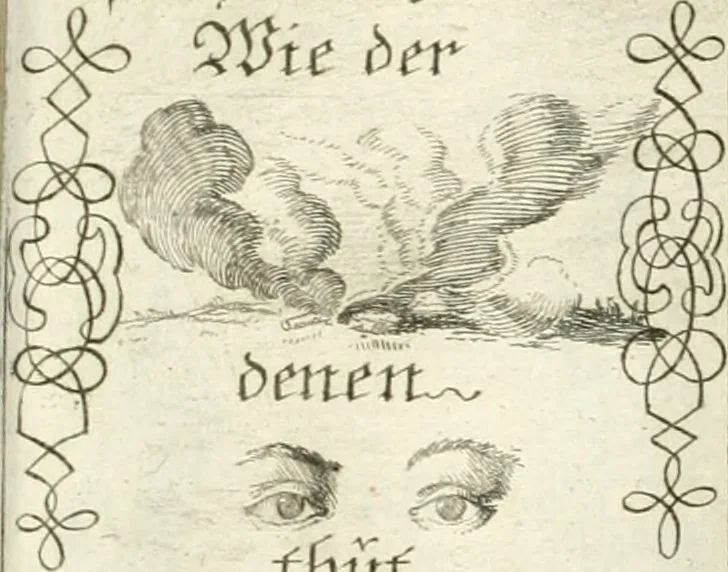 An illustration from Geistliche Herzens-Einbildungen inn zweihundert und fünfzig biblischen Figur-Sprüchen angedeutet : allen andächtige[n] Herze[n], u. der Tugent-Liebenden Jugent, zu einer Gottseligen Belustigung, auch denen Einfältigen, zu einer anmuthigen Vorstellung, unschweren Ergreiffung, und nuzlichen Fassung, auss allen canonischen Büchern der H. Schrifft ..., 1688, leaf 180