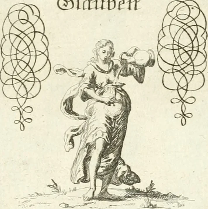 An illustration from Geistliche Herzens-Einbildungen inn zweihundert und fünfzig biblischen Figur-Sprüchen angedeutet : allen andächtige[n] Herze[n], u. der Tugent-Liebenden Jugent, zu einer Gottseligen Belustigung, auch denen Einfältigen, zu einer anmuthigen Vorstellung, unschweren Ergreiffung, und nuzlichen Fassung, auss allen canonischen Büchern der H. Schrifft ..., 1688, leaf 180