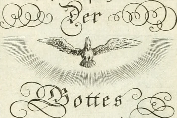 An illustration from Geistliche Herzens-Einbildungen inn zweihundert und fünfzig biblischen Figur-Sprüchen angedeutet : allen andächtige[n] Herze[n], u. der Tugent-Liebenden Jugent, zu einer Gottseligen Belustigung, auch denen Einfältigen, zu einer anmuthigen Vorstellung, unschweren Ergreiffung, und nuzlichen Fassung, auss allen canonischen Büchern der H. Schrifft ..., 1688, leaf 222