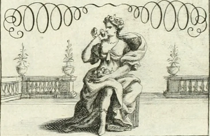 An illustration from Geistliche Herzens-Einbildungen inn zweihundert und fünfzig biblischen Figur-Sprüchen angedeutet : allen andächtige[n] Herze[n], u. der Tugent-Liebenden Jugent, zu einer Gottseligen Belustigung, auch denen Einfältigen, zu einer anmuthigen Vorstellung, unschweren Ergreiffung, und nuzlichen Fassung, auss allen canonischen Büchern der H. Schrifft ..., 1688, leaf 222