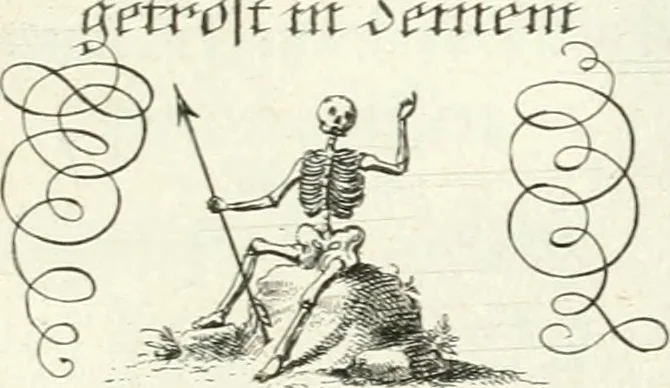 An illustration from Geistliche Herzens-Einbildungen inn zweihundert und fünfzig biblischen Figur-Sprüchen angedeutet : allen andächtige[n] Herze[n], u. der Tugent-Liebenden Jugent, zu einer Gottseligen Belustigung, auch denen Einfältigen, zu einer anmuthigen Vorstellung, unschweren Ergreiffung, und nuzlichen Fassung, auss allen canonischen Büchern der H. Schrifft ..., 1688, leaf 244