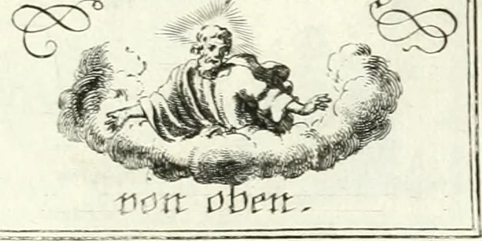 An illustration from Geistliche Herzens-Einbildungen inn zweihundert und fünfzig biblischen Figur-Sprüchen angedeutet : allen andächtige[n] Herze[n], u. der Tugent-Liebenden Jugent, zu einer Gottseligen Belustigung, auch denen Einfältigen, zu einer anmuthigen Vorstellung, unschweren Ergreiffung, und nuzlichen Fassung, auss allen canonischen Büchern der H. Schrifft ..., 1688, leaf 256