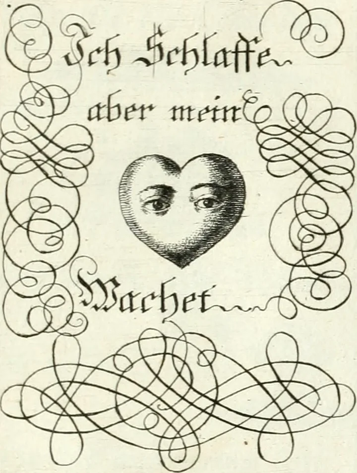 An illustration from Geistliche Herzens-Einbildungen inn zweihundert und fünfzig biblischen Figur-Sprüchen angedeutet : allen andächtige[n] Herze[n], u. der Tugent-Liebenden Jugent, zu einer Gottseligen Belustigung, auch denen Einfältigen, zu einer anmuthigen Vorstellung, unschweren Ergreiffung, und nuzlichen Fassung, auss allen canonischen Büchern der H. Schrifft ..., 1688, leaf 264
