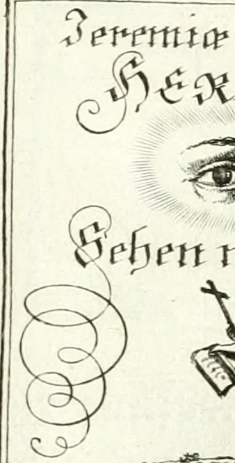 An illustration from Geistliche Herzens-Einbildungen inn zweihundert und fünfzig biblischen Figur-Sprüchen angedeutet : allen andächtige[n] Herze[n], u. der Tugent-Liebenden Jugent, zu einer Gottseligen Belustigung, auch denen Einfältigen, zu einer anmuthigen Vorstellung, unschweren Ergreiffung, und nuzlichen Fassung, auss allen canonischen Büchern der H. Schrifft ..., 1688, leaf 268