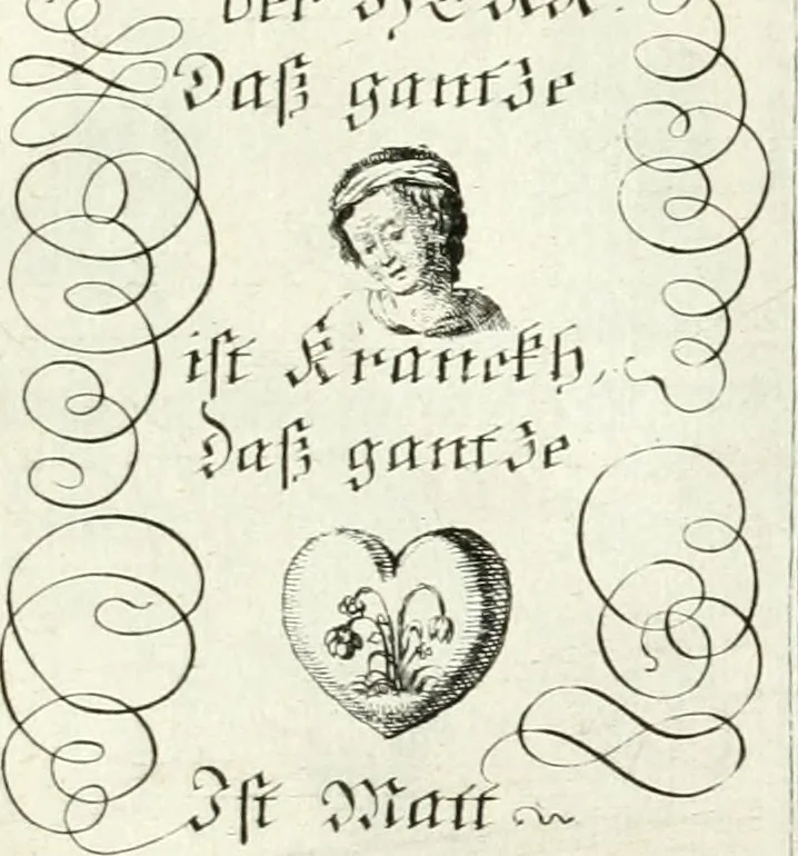 An illustration from Geistliche Herzens-Einbildungen inn zweihundert und fünfzig biblischen Figur-Sprüchen angedeutet : allen andächtige[n] Herze[n], u. der Tugent-Liebenden Jugent, zu einer Gottseligen Belustigung, auch denen Einfältigen, zu einer anmuthigen Vorstellung, unschweren Ergreiffung, und nuzlichen Fassung, auss allen canonischen Büchern der H. Schrifft ..., 1688, leaf 270