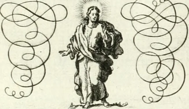 An illustration from Geistliche Herzens-Einbildungen inn zweihundert und fünfzig biblischen Figur-Sprüchen angedeutet : allen andächtige[n] Herze[n], u. der Tugent-Liebenden Jugent, zu einer Gottseligen Belustigung, auch denen Einfältigen, zu einer anmuthigen Vorstellung, unschweren Ergreiffung, und nuzlichen Fassung, auss allen canonischen Büchern der H. Schrifft ..., 1688, leaf 272