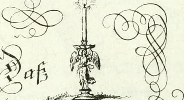 An illustration from Geistliche Herzens-Einbildungen inn zweihundert und fünfzig biblischen Figur-Sprüchen angedeutet : allen andächtige[n] Herze[n], u. der Tugent-Liebenden Jugent, zu einer Gottseligen Belustigung, auch denen Einfältigen, zu einer anmuthigen Vorstellung, unschweren Ergreiffung, und nuzlichen Fassung, auss allen canonischen Büchern der H. Schrifft ..., 1688, leaf 274