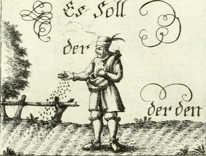 An illustration from Geistliche Herzens-Einbildungen inn zweihundert und fünfzig biblischen Figur-Sprüchen angedeutet : allen andächtige[n] Herze[n], u. der Tugent-Liebenden Jugent, zu einer Gottseligen Belustigung, auch denen Einfältigen, zu einer anmuthigen Vorstellung, unschweren Ergreiffung, und nuzlichen Fassung, auss allen canonischen Büchern der H. Schrifft ..., 1688, leaf 276
