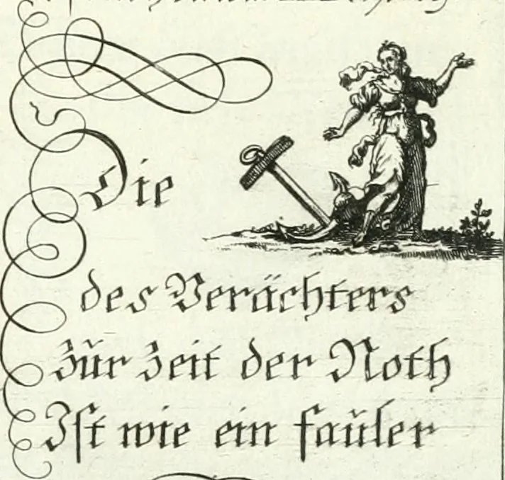 An illustration from Geistliche Herzens-Einbildungen inn zweihundert und fünfzig biblischen Figur-Sprüchen angedeutet : allen andächtige[n] Herze[n], u. der Tugent-Liebenden Jugent, zu einer Gottseligen Belustigung, auch denen Einfältigen, zu einer anmuthigen Vorstellung, unschweren Ergreiffung, und nuzlichen Fassung, auss allen canonischen Büchern der H. Schrifft ..., 1688, leaf 282