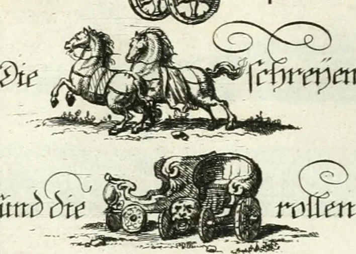 An illustration from Geistliche Herzens-Einbildungen inn zweihundert und fünfzig biblischen Figur-Sprüchen angedeutet : allen andächtige[n] Herze[n], u. der Tugent-Liebenden Jugent, zu einer Gottseligen Belustigung, auch denen Einfältigen, zu einer anmuthigen Vorstellung, unschweren Ergreiffung, und nuzlichen Fassung, auss allen canonischen Büchern der H. Schrifft ..., 1688, leaf 288