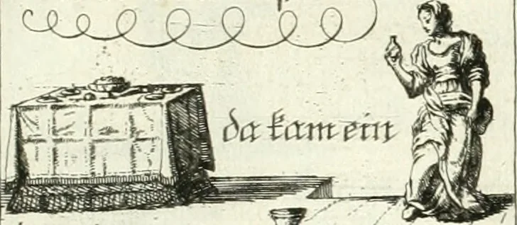 An illustration from Geistliche Herzens-Einbildungen inn zweihundert und fünfzig biblischen Figur-Sprüchen angedeutet : allen andächtige[n] Herze[n], u. der Tugent-Liebenden Jugent, zu einer Gottseligen Belustigung, auch denen Einfältigen, zu einer anmuthigen Vorstellung, unschweren Ergreiffung, und nuzlichen Fassung, auss allen canonischen Büchern der H. Schrifft ..., 1688, leaf 292