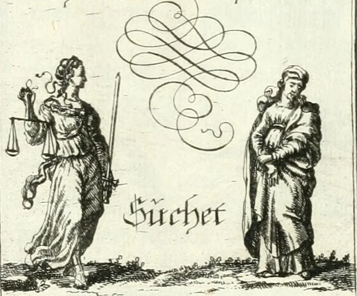 An illustration from Geistliche Herzens-Einbildungen inn zweihundert und fünfzig biblischen Figur-Sprüchen angedeutet : allen andächtige[n] Herze[n], u. der Tugent-Liebenden Jugent, zu einer Gottseligen Belustigung, auch denen Einfältigen, zu einer anmuthigen Vorstellung, unschweren Ergreiffung, und nuzlichen Fassung, auss allen canonischen Büchern der H. Schrifft ..., 1688, leaf 292
