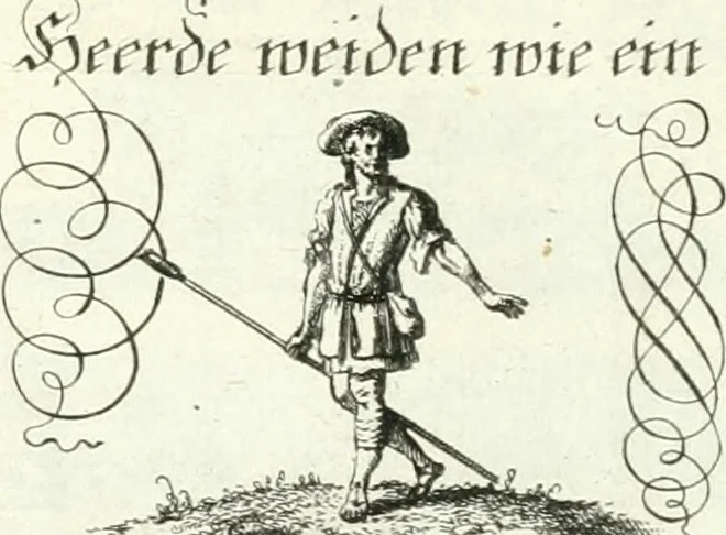An illustration from Geistliche Herzens-Einbildungen inn zweihundert und fünfzig biblischen Figur-Sprüchen angedeutet : allen andächtige[n] Herze[n], u. der Tugent-Liebenden Jugent, zu einer Gottseligen Belustigung, auch denen Einfältigen, zu einer anmuthigen Vorstellung, unschweren Ergreiffung, und nuzlichen Fassung, auss allen canonischen Büchern der H. Schrifft ..., 1688, leaf 292