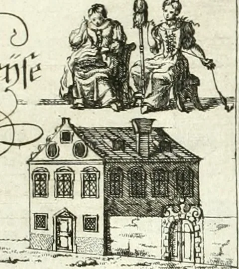 An illustration from Geistliche Herzens-Einbildungen inn zweihundert und fünfzig biblischen Figur-Sprüchen angedeutet : allen andächtige[n] Herze[n], u. der Tugent-Liebenden Jugent, zu einer Gottseligen Belustigung, auch denen Einfältigen, zu einer anmuthigen Vorstellung, unschweren Ergreiffung, und nuzlichen Fassung, auss allen canonischen Büchern der H. Schrifft ..., 1688, leaf 316