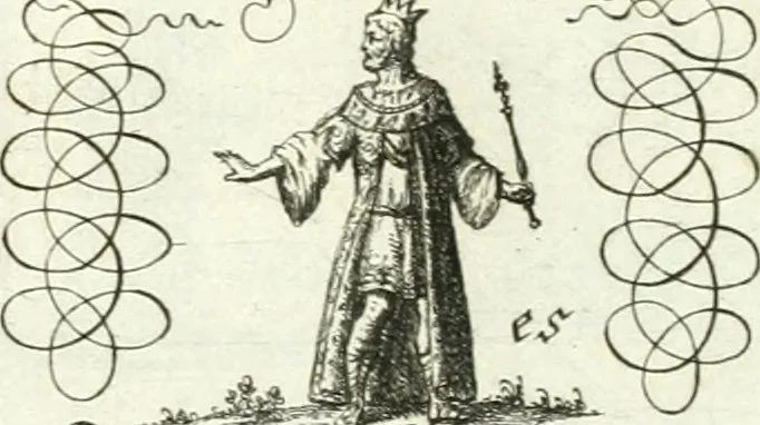 An illustration from Geistliche Herzens-Einbildungen inn zweihundert und fünfzig biblischen Figur-Sprüchen angedeutet : allen andächtige[n] Herze[n], u. der Tugent-Liebenden Jugent, zu einer Gottseligen Belustigung, auch denen Einfältigen, zu einer anmuthigen Vorstellung, unschweren Ergreiffung, und nuzlichen Fassung, auss allen canonischen Büchern der H. Schrifft ..., 1688, leaf 318