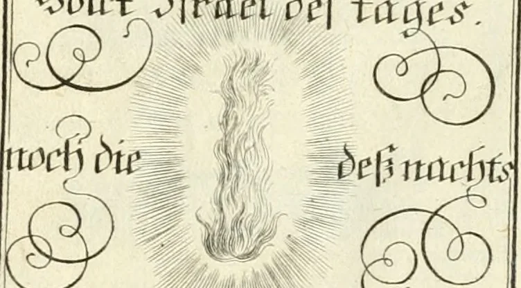 An illustration from Geistliche Herzens-Einbildungen inn zweihundert und fünfzig biblischen Figur-Sprüchen angedeutet : allen andächtige[n] Herze[n], u. der Tugent-Liebenden Jugent, zu einer Gottseligen Belustigung, auch denen Einfältigen, zu einer anmuthigen Vorstellung, unschweren Ergreiffung, und nuzlichen Fassung, auss allen canonischen Büchern der H. Schrifft ..., 1688, leaf 32