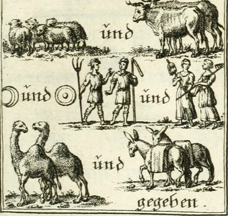 An illustration from Geistliche Herzens-Einbildungen inn zweihundert und fünfzig biblischen Figur-Sprüchen angedeutet : allen andächtige[n] Herze[n], u. der Tugent-Liebenden Jugent, zu einer Gottseligen Belustigung, auch denen Einfältigen, zu einer anmuthigen Vorstellung, unschweren Ergreiffung, und nuzlichen Fassung, auss allen canonischen Büchern der H. Schrifft ..., 1688, leaf 330