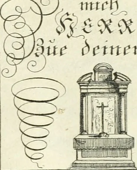 An illustration from Geistliche Herzens-Einbildungen inn zweihundert und fünfzig biblischen Figur-Sprüchen angedeutet : allen andächtige[n] Herze[n], u. der Tugent-Liebenden Jugent, zu einer Gottseligen Belustigung, auch denen Einfältigen, zu einer anmuthigen Vorstellung, unschweren Ergreiffung, und nuzlichen Fassung, auss allen canonischen Büchern der H. Schrifft ..., 1688, leaf 34