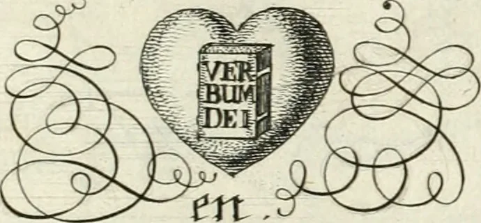An illustration from Geistliche Herzens-Einbildungen inn zweihundert und fünfzig biblischen Figur-Sprüchen angedeutet : allen andächtige[n] Herze[n], u. der Tugent-Liebenden Jugent, zu einer Gottseligen Belustigung, auch denen Einfältigen, zu einer anmuthigen Vorstellung, unschweren Ergreiffung, und nuzlichen Fassung, auss allen canonischen Büchern der H. Schrifft ..., 1688, leaf 356