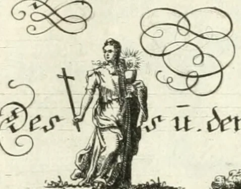An illustration from Geistliche Herzens-Einbildungen inn zweihundert und fünfzig biblischen Figur-Sprüchen angedeutet : allen andächtige[n] Herze[n], u. der Tugent-Liebenden Jugent, zu einer Gottseligen Belustigung, auch denen Einfältigen, zu einer anmuthigen Vorstellung, unschweren Ergreiffung, und nuzlichen Fassung, auss allen canonischen Büchern der H. Schrifft ..., 1688, leaf 358