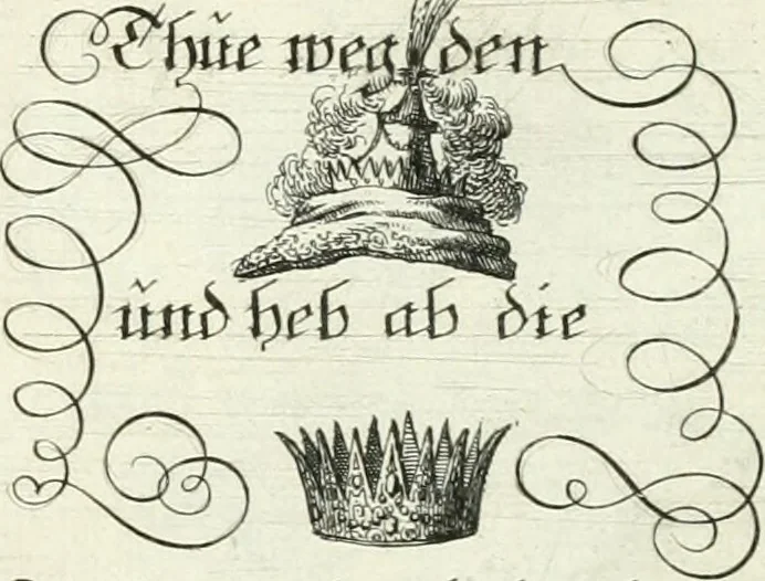 An illustration from Geistliche Herzens-Einbildungen inn zweihundert und fünfzig biblischen Figur-Sprüchen angedeutet : allen andächtige[n] Herze[n], u. der Tugent-Liebenden Jugent, zu einer Gottseligen Belustigung, auch denen Einfältigen, zu einer anmuthigen Vorstellung, unschweren Ergreiffung, und nuzlichen Fassung, auss allen canonischen Büchern der H. Schrifft ..., 1688, leaf 358