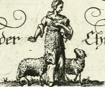 An illustration from Geistliche Herzens-Einbildungen inn zweihundert und fünfzig biblischen Figur-Sprüchen angedeutet : allen andächtige[n] Herze[n], u. der Tugent-Liebenden Jugent, zu einer Gottseligen Belustigung, auch denen Einfältigen, zu einer anmuthigen Vorstellung, unschweren Ergreiffung, und nuzlichen Fassung, auss allen canonischen Büchern der H. Schrifft ..., 1688, leaf 360