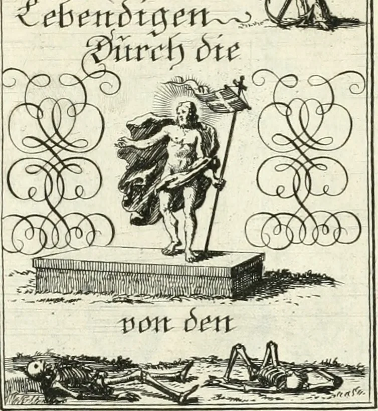 An illustration from Geistliche Herzens-Einbildungen inn zweihundert und fünfzig biblischen Figur-Sprüchen angedeutet : allen andächtige[n] Herze[n], u. der Tugent-Liebenden Jugent, zu einer Gottseligen Belustigung, auch denen Einfältigen, zu einer anmuthigen Vorstellung, unschweren Ergreiffung, und nuzlichen Fassung, auss allen canonischen Büchern der H. Schrifft ..., 1688, leaf 370