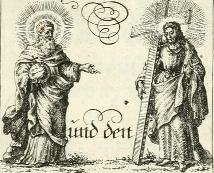 An illustration from Geistliche Herzens-Einbildungen inn zweihundert und fünfzig biblischen Figur-Sprüchen angedeutet : allen andächtige[n] Herze[n], u. der Tugent-Liebenden Jugent, zu einer Gottseligen Belustigung, auch denen Einfältigen, zu einer anmuthigen Vorstellung, unschweren Ergreiffung, und nuzlichen Fassung, auss allen canonischen Büchern der H. Schrifft ..., 1688, leaf 376