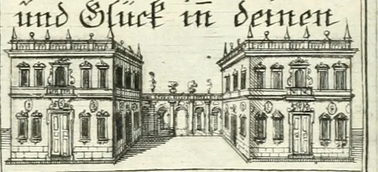 An illustration from Geistliche Herzens-Einbildungen inn zweihundert und fünfzig biblischen Figur-Sprüchen angedeutet : allen andächtige[n] Herze[n], u. der Tugent-Liebenden Jugent, zu einer Gottseligen Belustigung, auch denen Einfältigen, zu einer anmuthigen Vorstellung, unschweren Ergreiffung, und nuzlichen Fassung, auss allen canonischen Büchern der H. Schrifft ..., 1688, leaf 376