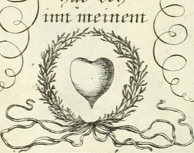 An illustration from Geistliche Herzens-Einbildungen inn zweihundert und fünfzig biblischen Figur-Sprüchen angedeutet : allen andächtige[n] Herze[n], u. der Tugent-Liebenden Jugent, zu einer Gottseligen Belustigung, auch denen Einfältigen, zu einer anmuthigen Vorstellung, unschweren Ergreiffung, und nuzlichen Fassung, auss allen canonischen Büchern der H. Schrifft ..., 1688, leaf 38
