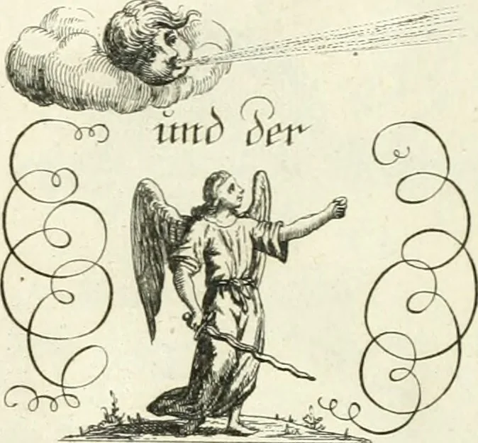 An illustration from Geistliche Herzens-Einbildungen inn zweihundert und fünfzig biblischen Figur-Sprüchen angedeutet : allen andächtige[n] Herze[n], u. der Tugent-Liebenden Jugent, zu einer Gottseligen Belustigung, auch denen Einfältigen, zu einer anmuthigen Vorstellung, unschweren Ergreiffung, und nuzlichen Fassung, auss allen canonischen Büchern der H. Schrifft ..., 1688, leaf 40