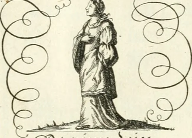An illustration from Geistliche Herzens-Einbildungen inn zweihundert und fünfzig biblischen Figur-Sprüchen angedeutet : allen andächtige[n] Herze[n], u. der Tugent-Liebenden Jugent, zu einer Gottseligen Belustigung, auch denen Einfältigen, zu einer anmuthigen Vorstellung, unschweren Ergreiffung, und nuzlichen Fassung, auss allen canonischen Büchern der H. Schrifft ..., 1688, leaf 44